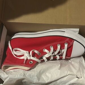 Converse Red Platform High-Tops